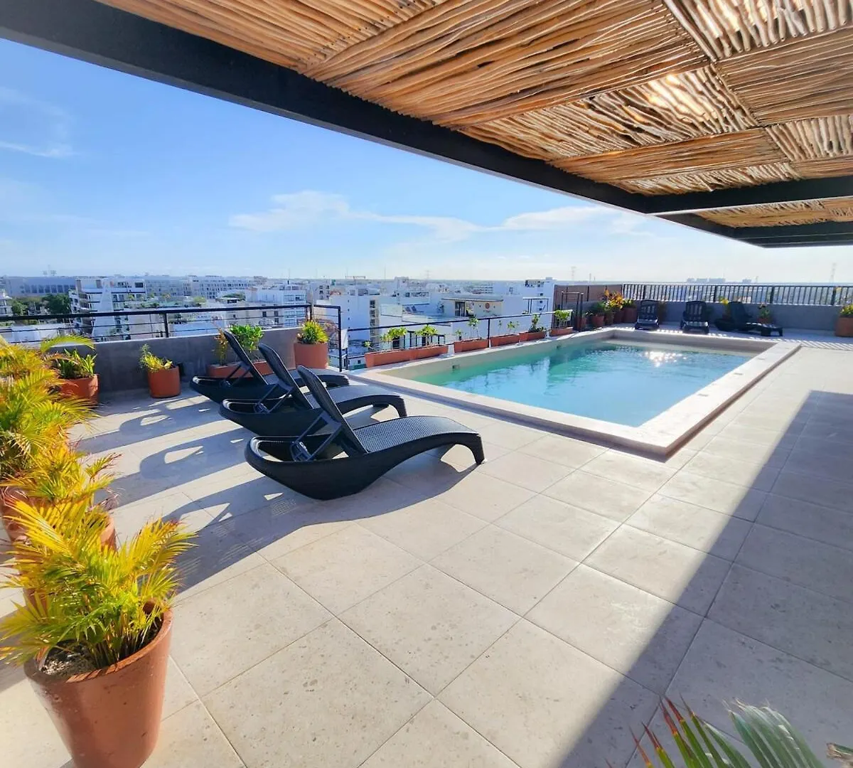 Apartment Boho Chic Studio Steps To 5Th Ave King Bed Wifi Rooftop Pool Playa del Carmen Mexico